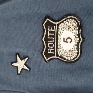 Sneak Peek jacket with patches.